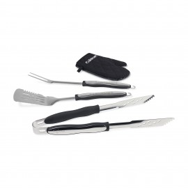 Cuisinart Outdoors 4-Piece Grill Tool Set - Black with Logo