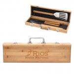 Bamboo-Encased BBQ Kit with Logo