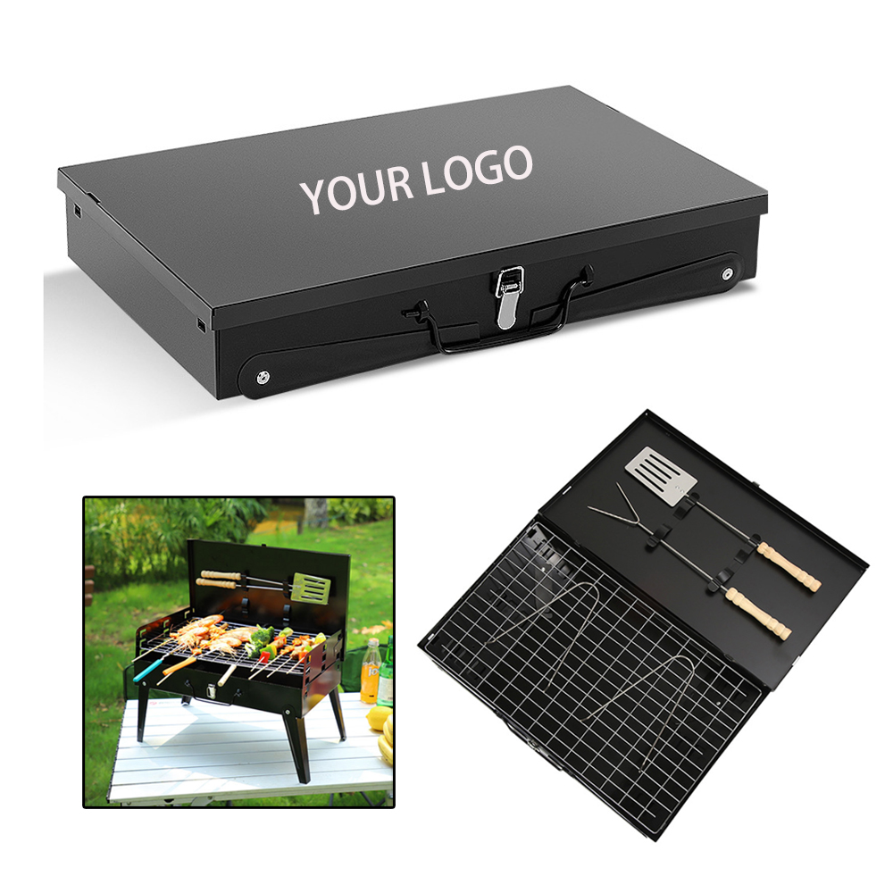 Foldable Barbecue BBQ Grill With Tools with Logo