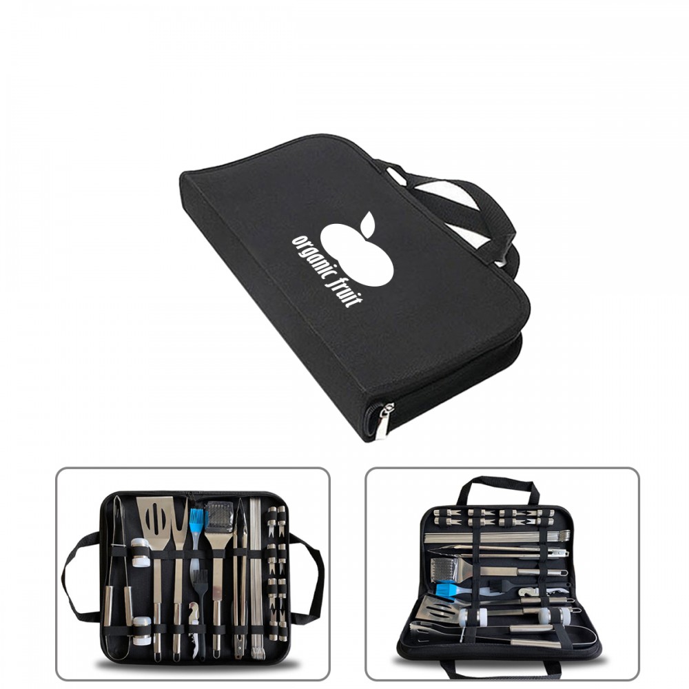 Promotional 28 Piece Barbecue Set With Carrying Bag