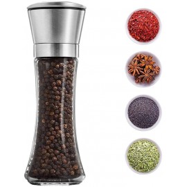 Personalized Stainless Steel Salt and Pepper Grinder Set -Tall Shaker  Personalized Stainless Steel Salt and Pepper Grinder Set -Tall Shaker