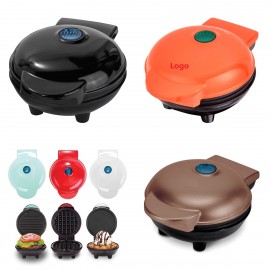 Mini Maker for Individual Waffles, Hash Browns, Easy to Clean, Non-Stick Surfaces with Logo