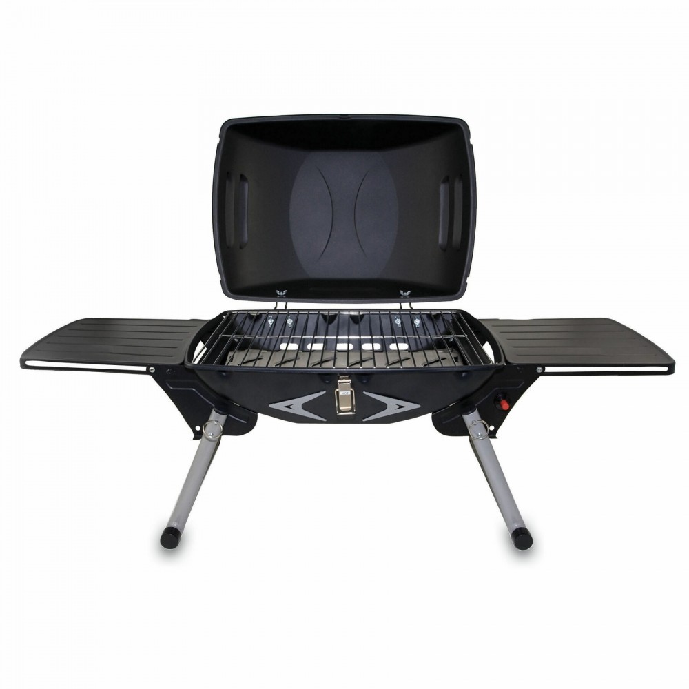 Personalized Portagrillo Portable Gas Grill w/Built-In Igniter & 2 Side Tables