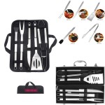 Logo Branded 5 Piece Stainless Steel BBQ Set