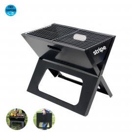 Logo Branded Foldable X-shape Charcoal Grill Medium Size - OCEAN  Logo Branded Foldable X-shape Charcoal Grill Medium Size - OCEAN