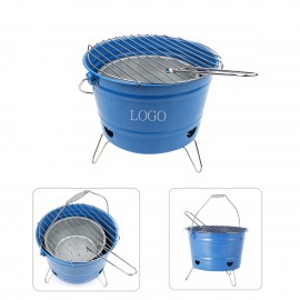 Custom Portable Barbecue BBQ Bucket Grill with Charcoal Tray