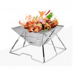 Folding Bbq Campfire Grill with Logo