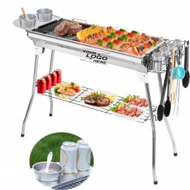 Customized Portable 2-in-1 BBQ Grill and Deep Fryer