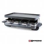Swissmar Classic Raclette 8 Person Party Grill - Charcoal with Logo