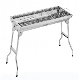 Personalized Stainless Steel Foldable Stand Up Barbecue BBQ Grill  Personalized Stainless Steel Foldable Stand Up Barbecue BBQ Grill