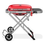 Weber Traveler Portable Gas Grill - Red with Logo