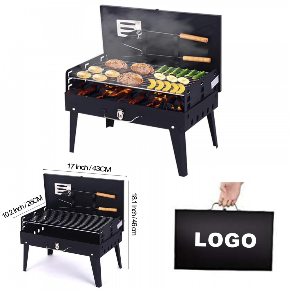 Desktop Bbq Grill With Tools with Logo