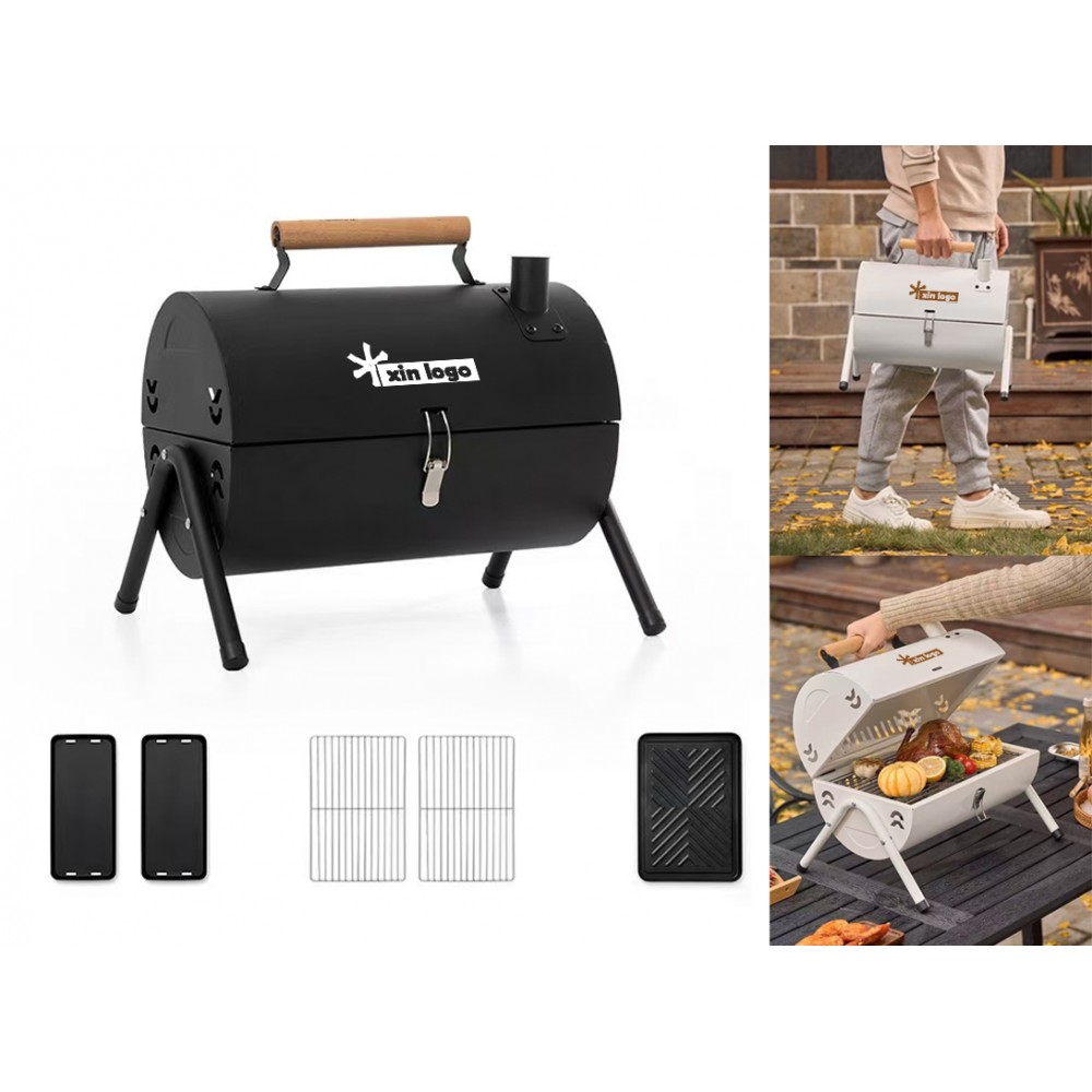 Promotional Portable Barbecue Charcoal Grill With 3-Piece BBQ Utensil Promotional Portable Barbecue Charcoal Grill With 3-Piece BBQ Utensil