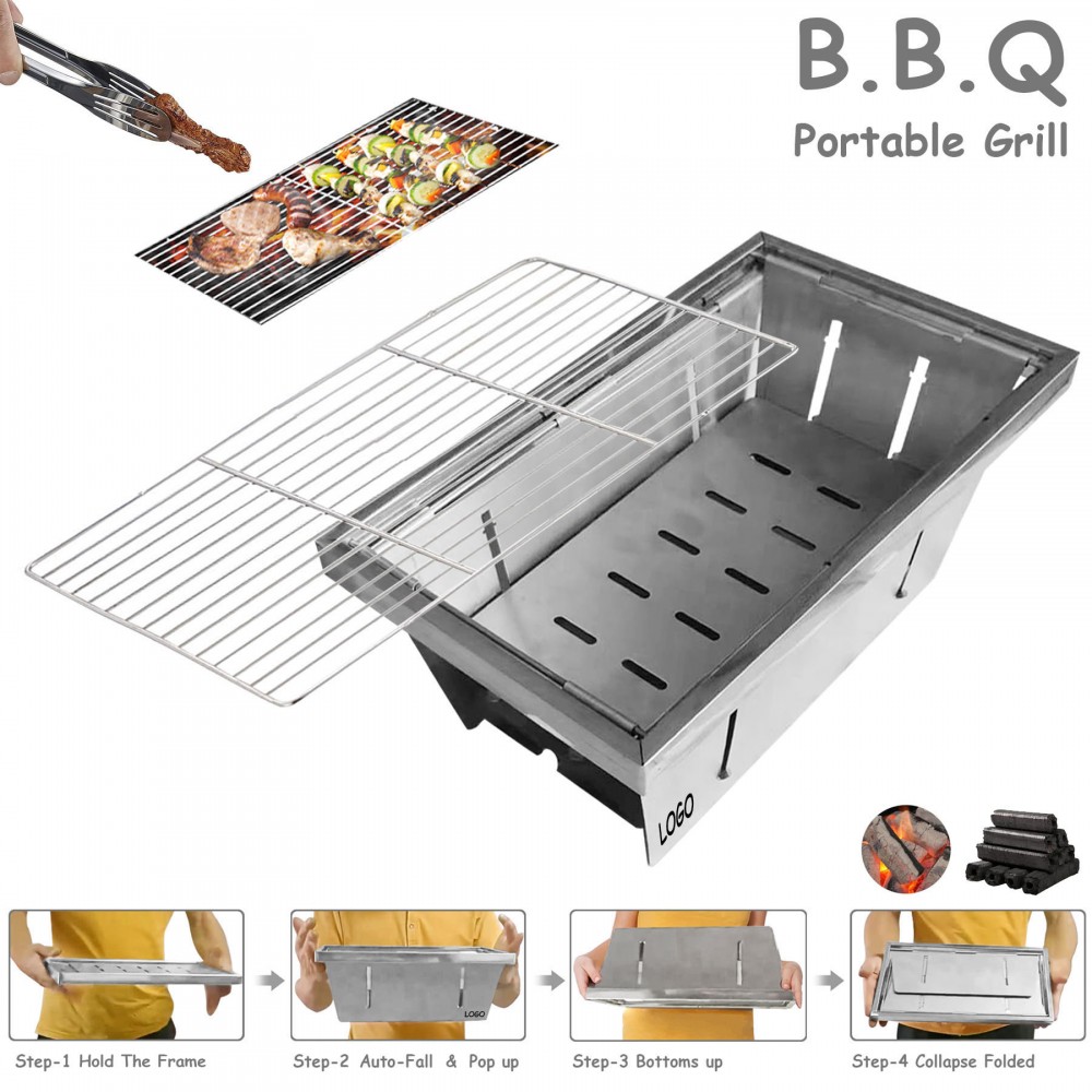Personalized Instant Folding Portable Barbecue Grill
