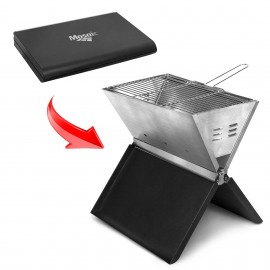 Folding Portable Mini Table Top BBQ Grill (Factory Direct - 10-12 Weeks Ocean) with Logo  Folding Portable Mini Table Top BBQ Grill (Factory Direct - 10-12 Weeks Ocean) with Logo