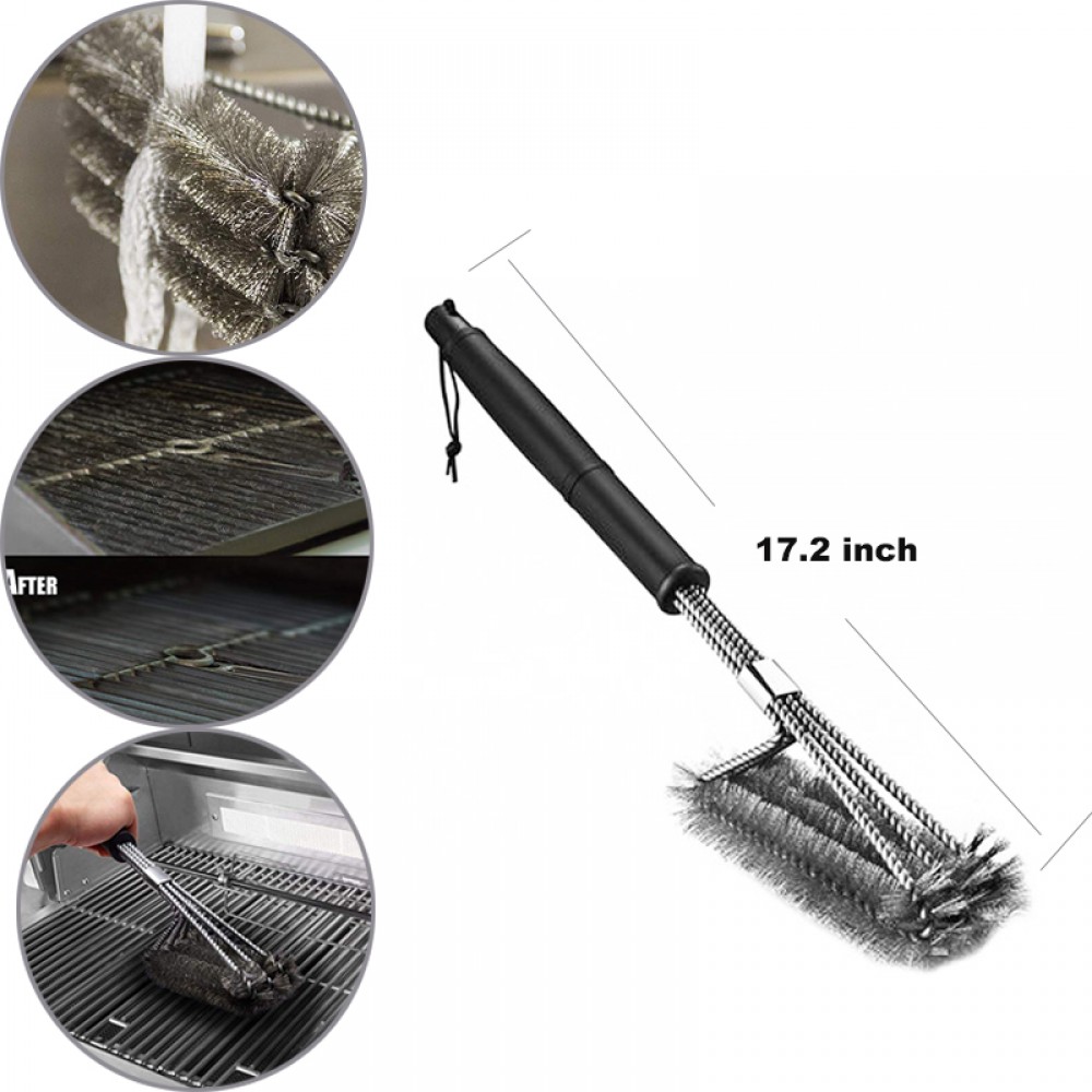 Logo Printed BBQ Grill Brush Stainless Steel 18" Barbecue Cleaning Brush /Wire Bristles Logo Printed BBQ Grill Brush Stainless Steel 18" Barbecue Cleaning Brush /Wire Bristles