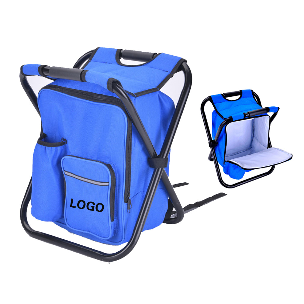 Fishing Chair Backpack With Ice Bag Custom Imprinted