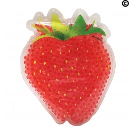 Strawberry Hot/Cold Pack with Gel Beads Logo Branded