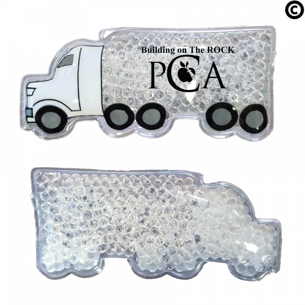 White Semi-Truck Hot/Cold Pack Custom Imprinted