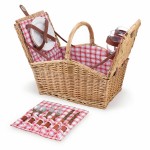 Customized Piccadilly Double Lid Picnic Basket w/Service for Two