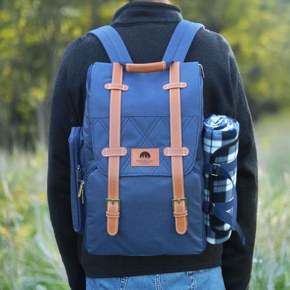 Dolores Park Pack Picnic Backpack For Two with Logo Dolores Park Pack Picnic Backpack For Two with Logo