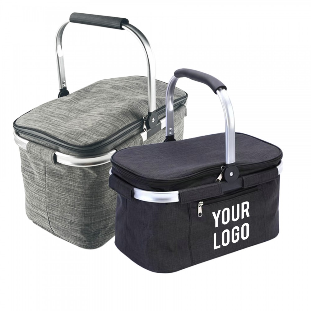 Insulated Picnic Large Basket with Logo Insulated Picnic Large Basket with Logo
