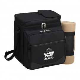 Picnic Set for 2 with Cooler & Blanket with Logo