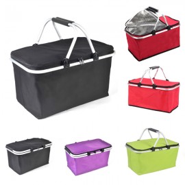 Collapsible Cooler Picnic Basket with Logo  Collapsible Cooler Picnic Basket with Logo