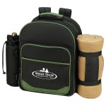 Personalized Picnic Backpack for 2 with Cooler & Blanket
