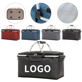 Foldable Picnic Cool Basket with Logo  Foldable Picnic Cool Basket with Logo