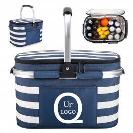 Portable Picnic Insulation Basket Bag with Logo  Portable Picnic Insulation Basket Bag with Logo