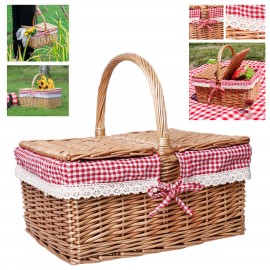Promotional Rectangular Ratten Picnic Basket