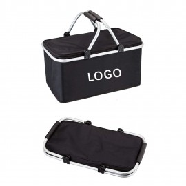 Foldable Outdoor Insulated Picnic Basket with Logo  Foldable Outdoor Insulated Picnic Basket with Logo