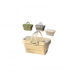 Logo Branded Portable Collapsible Picnic Basket