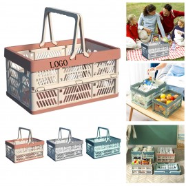 Customized "Foldable Picnic Lunch Basket Set "
