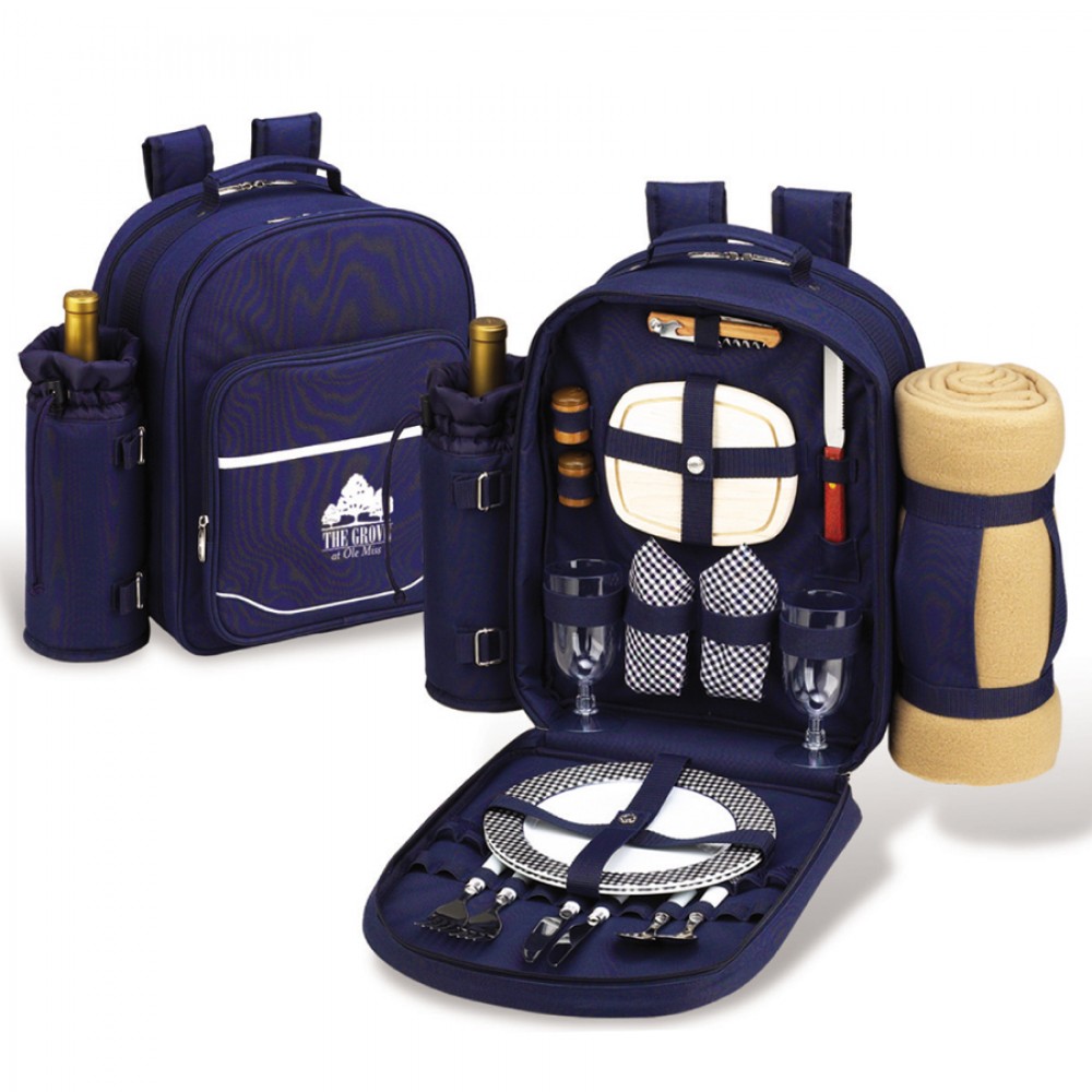 Promotional Picnic Backpack for 2 with Cooler & Blanket Promotional Picnic Backpack for 2 with Cooler & Blanket