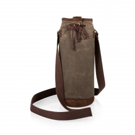 Waxed Canvas Wine Tote with Logo  Waxed Canvas Wine Tote with Logo
