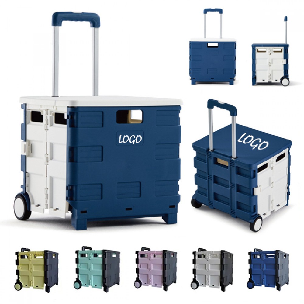 Foldable Shopping Cart With Lid with Logo Foldable Shopping Cart With Lid with Logo