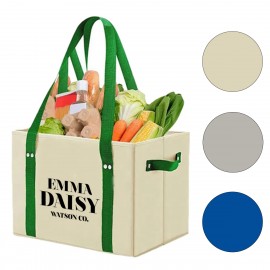 Portable Canvas Tote Basket with Logo