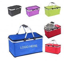 Folding Insulated Picnic Basket with Logo