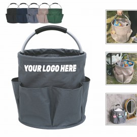 Custom Portable Collapsible Picnic Basket with Storage Pockets