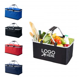 Logo Branded Collapsible Insulated Hard Frame Picnic Basket
