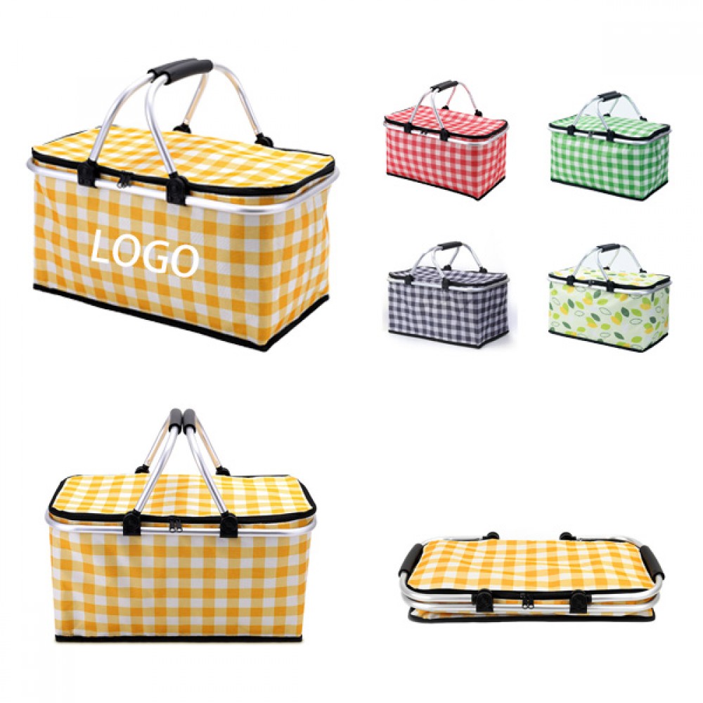 Personalized Folding Picnic Cooling Basket