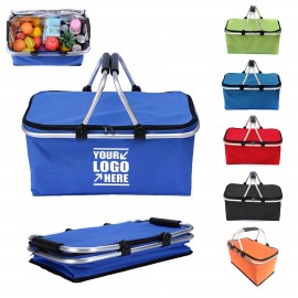 Aluminum Polyester Foldable Picnic Basket with Logo