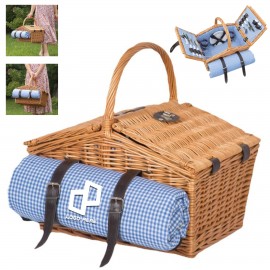 Custom House-Shaped Rattan Weaving Picnic Basket