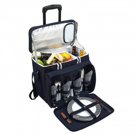 Customized Picnic Set for 4 with Cooler on Wheels  Customized Picnic Set for 4 with Cooler on Wheels