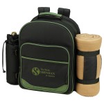 Promotional Picnic Backpack for 4 with Cooler & Blanket
