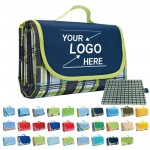 Durable Foldable Oxford Outdoor Picnic Blanket Waterproof 600D Polyester Mat for Camping Beach with Logo