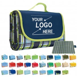 Durable Foldable Oxford Outdoor Picnic Blanket Waterproof 600D Polyester Mat for Camping Beach with Logo