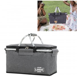 Logo Branded Collapsible Picnic Basket with Handle